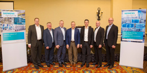 2. Presenters at the event (starting from left): 1-Russell Barnes, 2-Johann Strobl, 3-Bernd Staufer, 4-Kevin Lewis, 5-Michael Steigberger, 6-Thorsten Julich, 7-Bernd Raithel